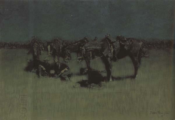Frederic Remington Night Halt of Cavalry (mk43) China oil painting art